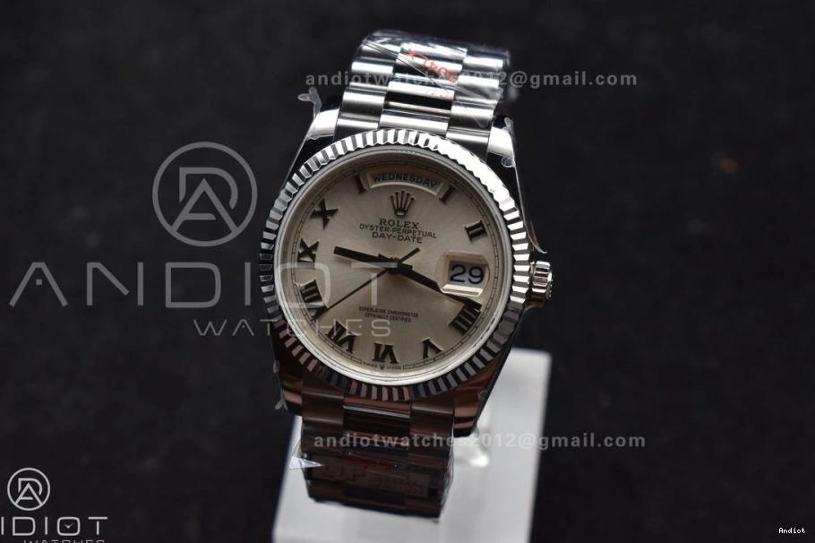 Edition DayDate Best Roman White V5 on Weight) QF vr3255 Steel President Stick 904L SS Bracelet Dial 36 (Gain 0206